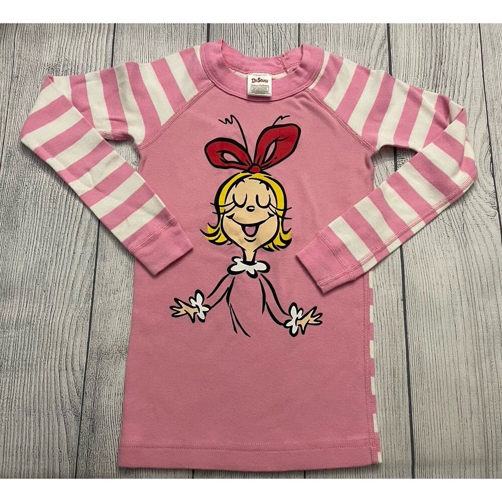 Hanna Andersson Cindy Lou Who Grinch Christmas Pajamas (PJs), 110 cm, Size 5T - Picture 2 of 9